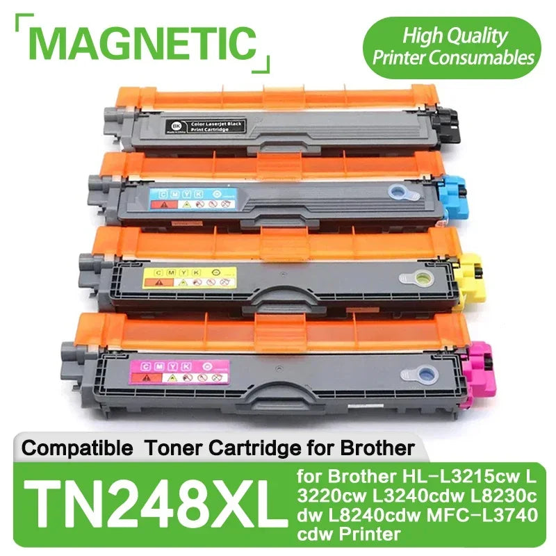 Brother TN248/TN248XL Toner – Svart, Cyan, Magenta & Gul för HL-L3215 och MFC-L3740