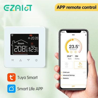 Tuya Smart Wi-Fi Termostat för Golvvärme och Panna