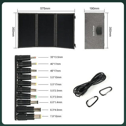 100W Folding Solar Panel 18V DC5521 Type-C USB Photovoltaic Charger Outdoor Mobile Phone Tablet Fast Charging Mobile Power Bank