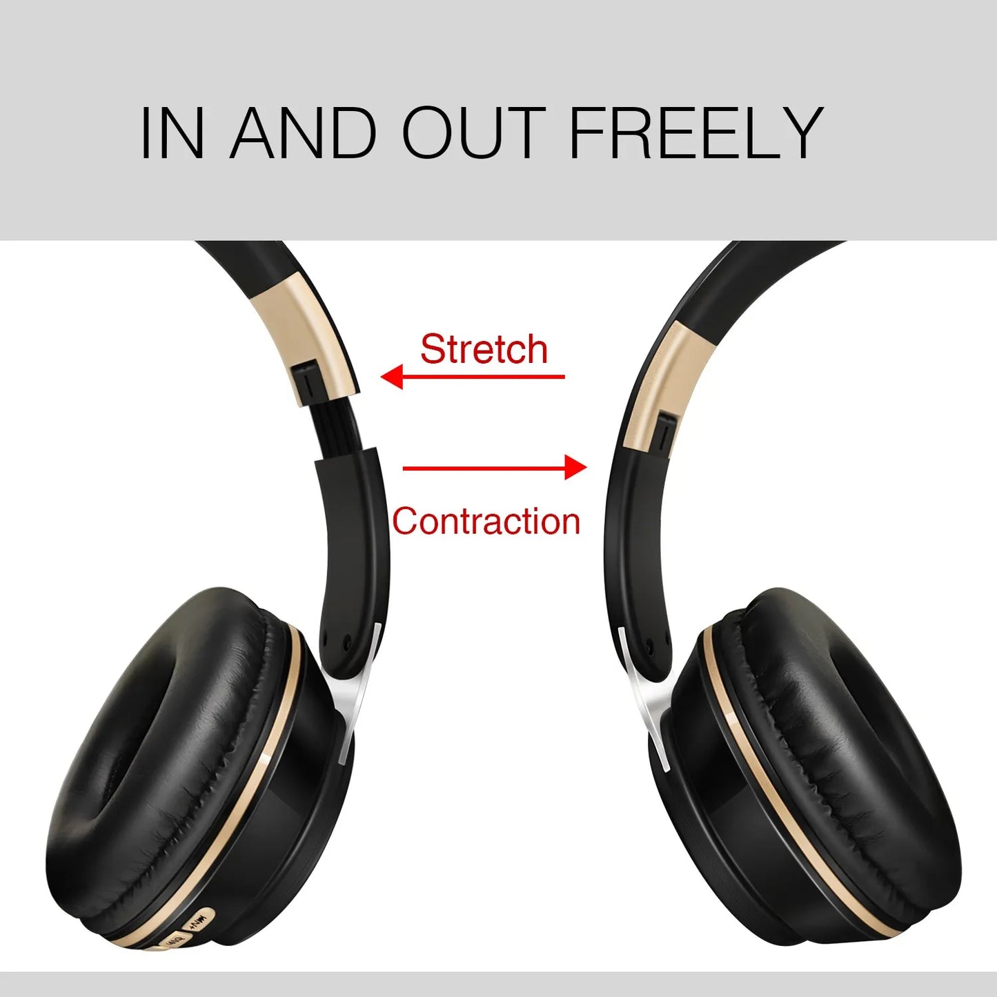 2026 Wireless Bluetooth Headphones Stereo Headband Headset with SD Card Support And Mic for iPhone Samsung Tablet