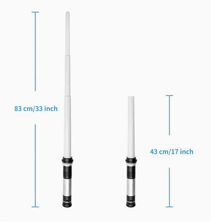 Lightsaber 2 In 1 RGB Adjustable Light Saber Toys Children Double Switch Sword Toys For Boys Luminous Gifts Light Saber