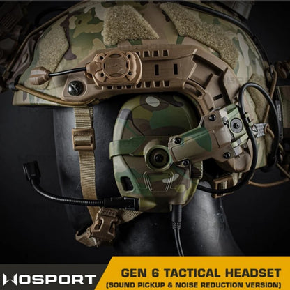 HD-17 GEN 6 Tactical Headset Sound Pickup&Noise Reduction Sports Shooting Earmuff Sports Shooting Impact Anti-Noise Headset
