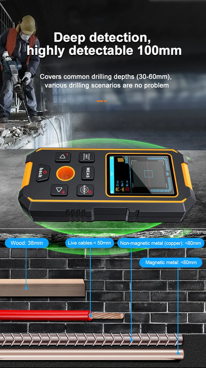 NOYAFA NF-513S Metal Detector Wall Scanner AC Live Cable Wires Metal Wood Stud Find with Positioning Hole Wall Detector