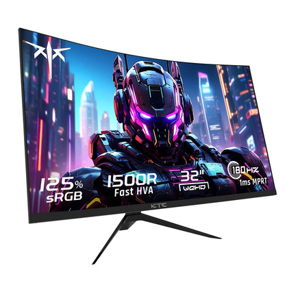 KTC H32S17 Kurvig Gaming Monitor 32" – HVA 1500R 2K QHD 180Hz 1ms HDR10 FreeSync G-Sync 99% sRGB VESA EU-lager