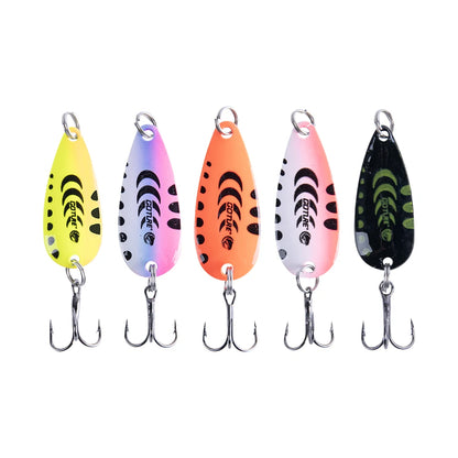Goture 1PCS/LOT 2g/3.15g Colored S-shaped Glitter Metal Jig Spoon Spinner Fishing Lure Wobbler Bait Set Fishing Tackle