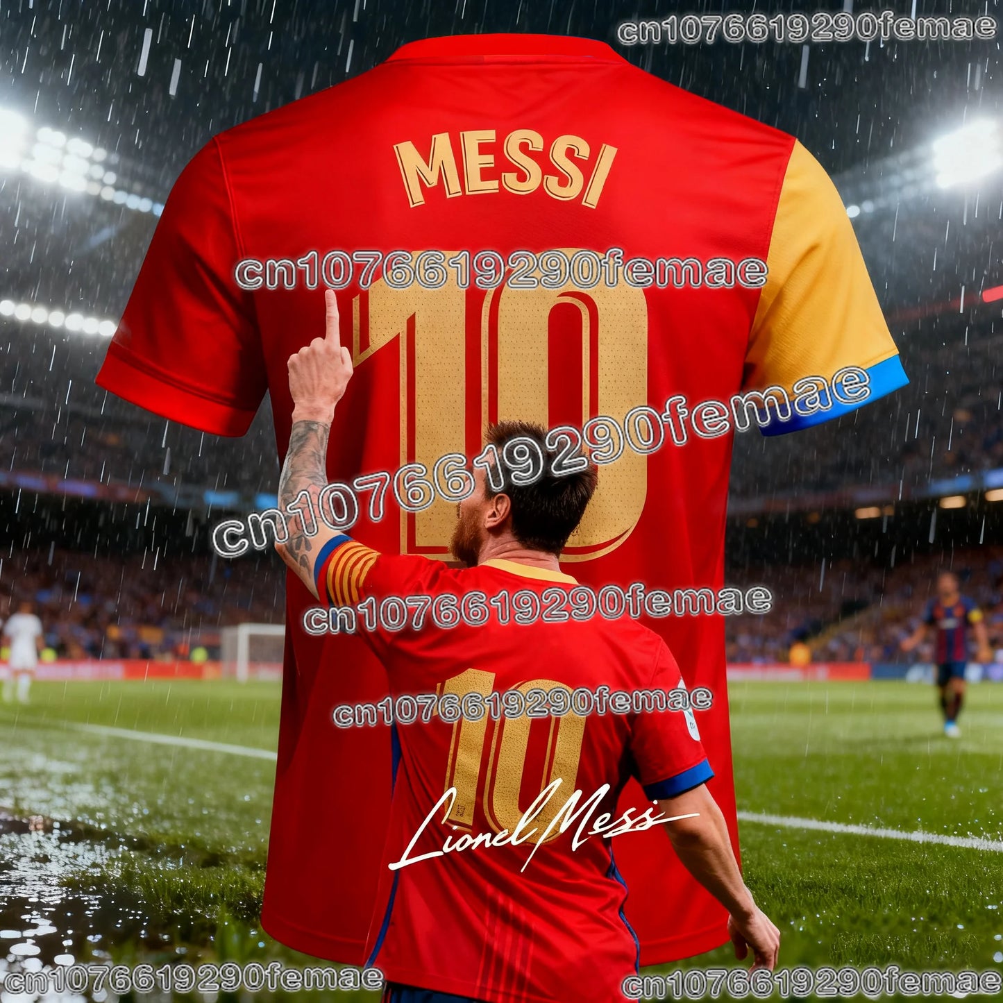 2026 AI MESSI #10 Fan Edition Football Jersey Kids and Adults Soft Training Tee Suitable for Hot Summer Sports Activities
