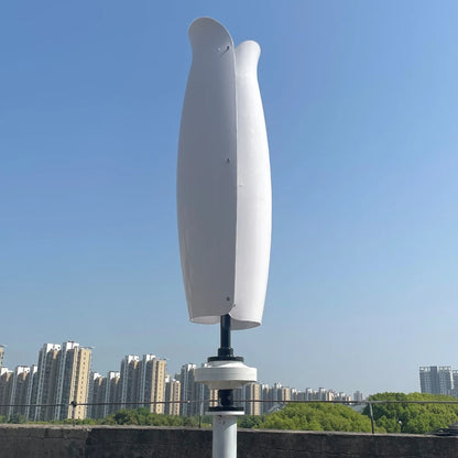 Vertikal Vindturbin 10kW/30kW 12V–220V – Magnetlevitation Kärnlös 2 Blad Nätansluten/Off-Grid Hushåll Båt Gata, 6 Färger