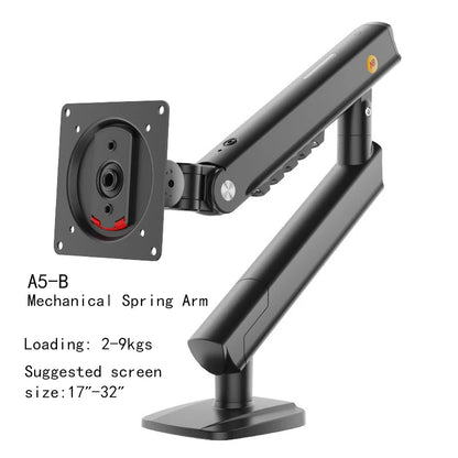 NB NORTH BAYOU F80 A5 Desktop Gas Spring 17-30" LCD LED Monitor Holder Mount Arm Full Motion Display Stand Loading 2-9 Kgs