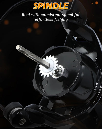 Rooblinos HE Spinning Reels Ultralight Metal 5.2:1 Gear Ratio 1000-7000 Saltwater Or Freshwater Big Max Drag Fishing Reels