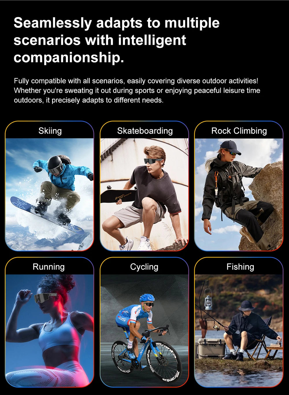 Mijia Smart Al Glasses For Cycling Recording Ai Translator Voice Assistant Wireless Remote Calling Video&photo Sports Sunglasses