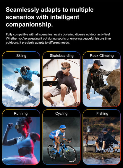 Mijia Smart Al Glasses For Cycling Recording Ai Translator Voice Assistant Wireless Remote Calling Video&photo Sports Sunglasses