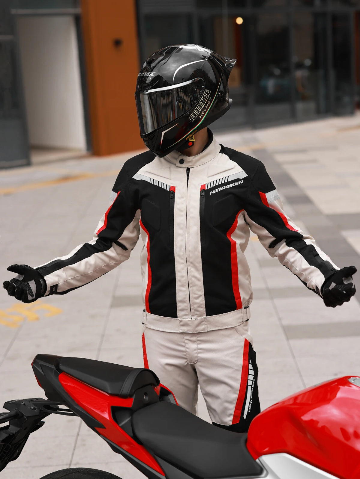 Men's Motorcycle Jacket Anti-fall Wear-resistant Motorbike Jacket With 5pcs Protector Motocross Racing Clothing Protection