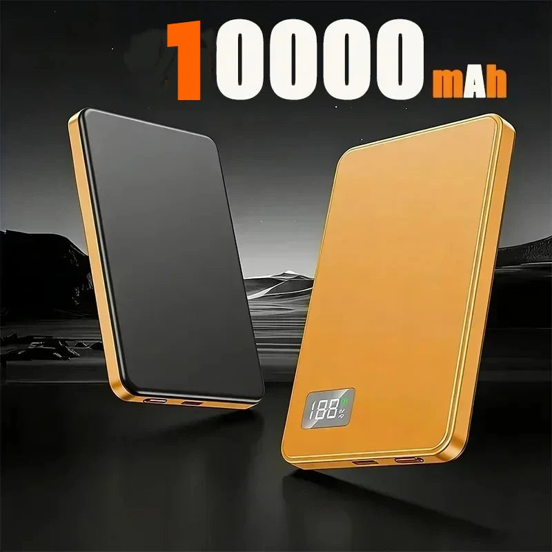 Lenovo Ultra-thin 500000mAh Mobile Power Bank For iPhone Xiaomi For MagSafe Magnetic Wireless Fast Charge Portable LED Display