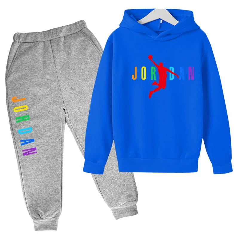 2-13 Years Boys Girls Simple Outfits Children Clothes Autumn Spring 2pcs Hoodie+Pants Letter Print Tracksuits  Kids Casual  Sets
