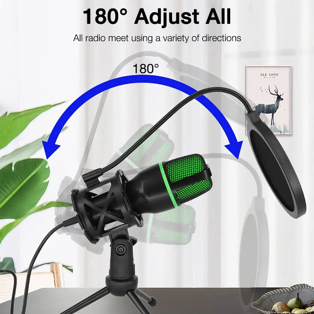 AyeBeau USB-kondensatormikrofon för streaming – med eller utan RGB