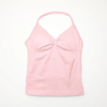 NCLAGEN Seamless Longline Strappy Top Sports Yoga Vest Women Fitness Tank Top Gym Beautiful Open Back Bra Running Workout Halter