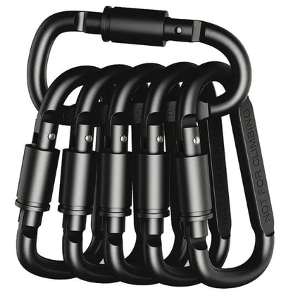 2-6PCS Carabiner Set For Key Camping Survival EDC Outdoor Keychain Clip  Alloy Aluminum Tactical Caribiner Hook Karabiners
