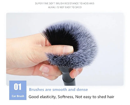 Ultra-Soft Car Detailing Brush Super Soft Auto Interior Detail Brush synthetic boars hair  for cars seat leather cleaning