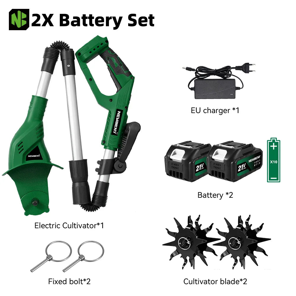 Elektrisk jordfräs och kultivator för Makita 21V batteri