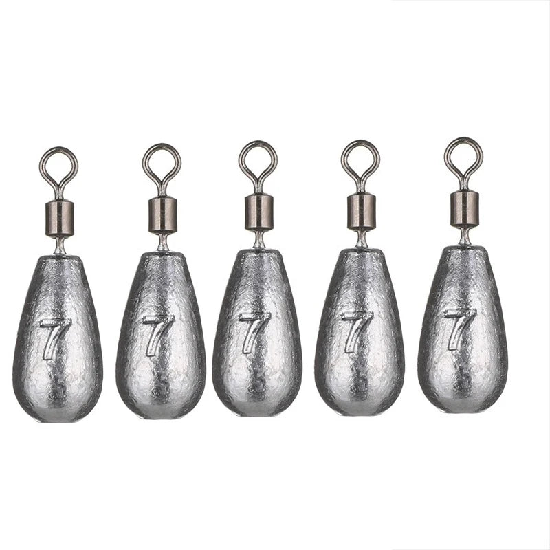 5pcs/lot 3.5g 5g 7g 10g 14g 20g Fishing Weight Sinker Water Drop Weights Carp Fishing Baits Sinker Fishing Tackle Accessories