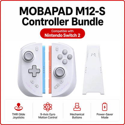 MOBAPAD M12 S Gaming Controller for Switch 2 with TMR Sticks, Mechanical Buttons, 9-Axis Gyro Motion Control, Power-Saver Mode
