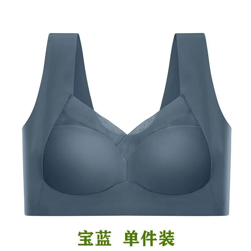 Woman Top Bra Sexy Push Up Bra Seamless Ice Silk Underwear Women Unwired Ring Sleep Lingerie Fitness Sports Bralette Invisible