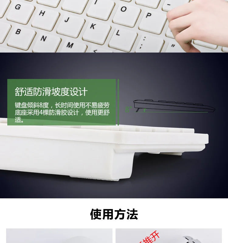 Spanish/Hebrew/Russian/Korean New 2.4G Wireless Keyboard and Mouse set For Laptop iPad PC Desktop For Android IOS Windows