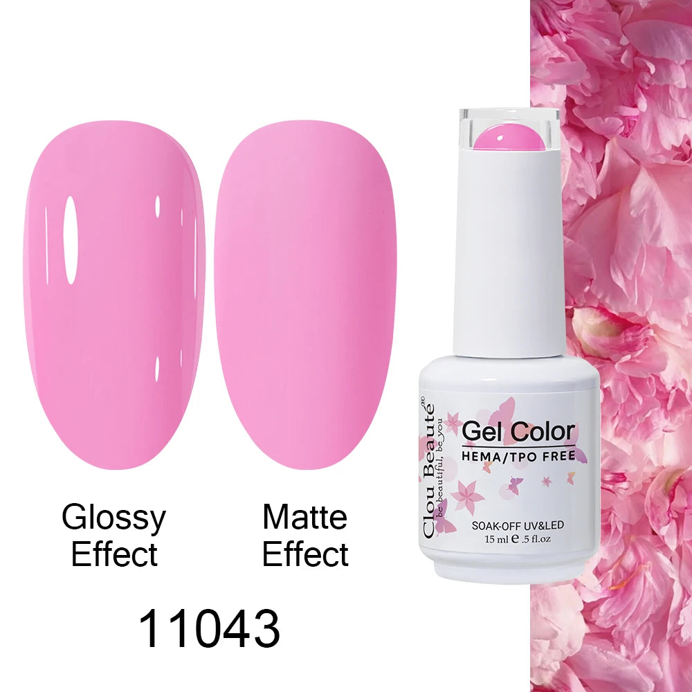 Clou Beaute Gel Nail Polish Neon Brown Royal Blue Red Green Pastal Nude Nail Art Varnishes Gel Lacquer Top Coat UV Gel Nail