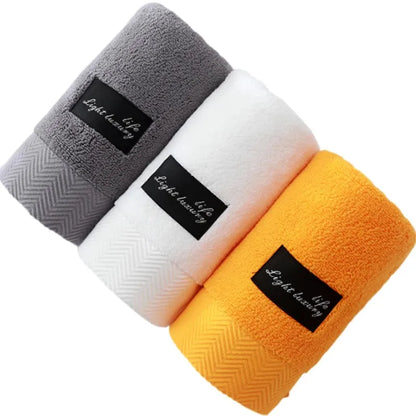 1/2/3pcs Grey Bath Towels Set for Adults - Absorbent Luxury Cotton Towels for Bathroom Home Hotel Beauty Salon Beach Gift Towels