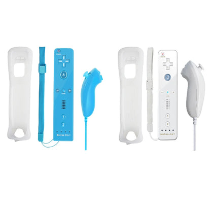 Nintendo Wii Trådlös Handkontroll 2-i-1 – Med/Utan MotionPlus, Silikonskål, Bluetooth, Wii/Wii U/Wii Mini