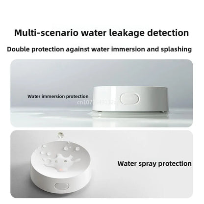 Xiaomi Water Leak Sensor 2 Bluetooth 5.2 Water Immersion Detector Soaking Sound and Light Alarm Remote Control with Mi Home APP
