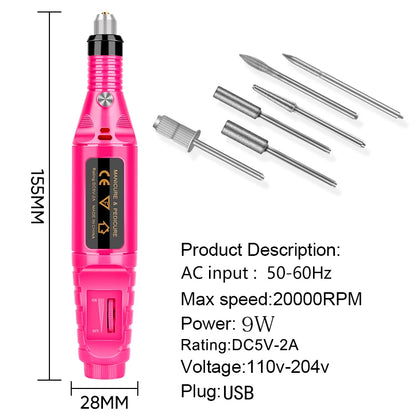 LNWPYH Gel Nail Polish Kit ,Manicure Tools Set  With Professional USB Electric Nail Drill Polish File And UV LED Nail Lamp Dryer