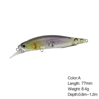 Minnow Fishing Lure Wobbler Rozante 77SP Long Cast Hover Swaying Lure Jerkbait Artificial Bait Culter 77mm/63mm Alburnus Bait