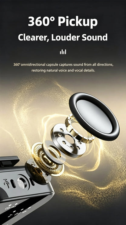 KEBIDUMEI 3 in 1 Wireless Lavalier Microphone Dual Noise Reduction Mini 1 to 2 Mic for Living Broadcast Gaming Video Recording