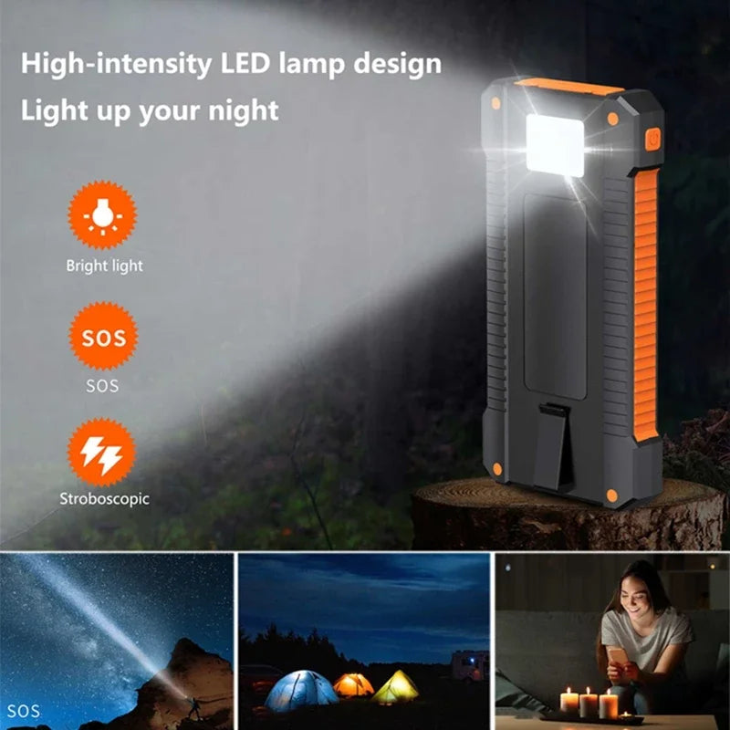Lenovo 200000mah Solar Power Bank Portable Large Capacity Super Fast Charging Outdoor External Battery For iPhone Samsung Huawei