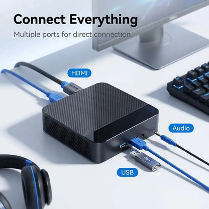 Mini PC Core N150  Compact Mini Laptop 16GB RAM 1TB/2TB SSD HD WiFi6 BT5.2 Multifunctional Daily Notebook Gaming PC