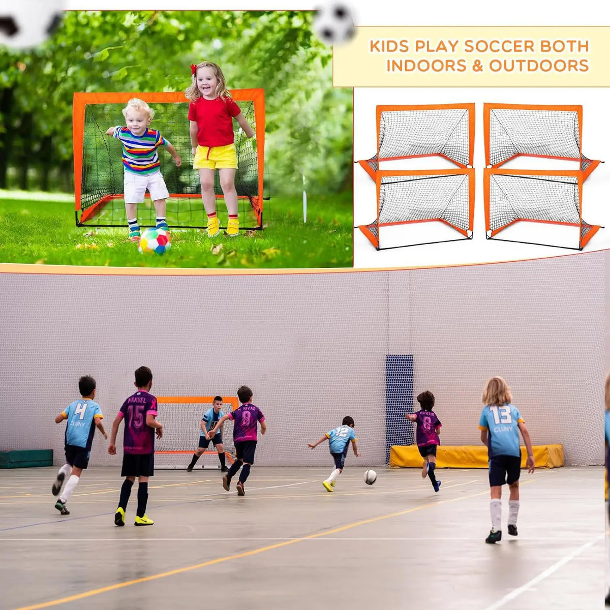 Football Goal for Garden Football Net Pop Up Goals Set Soccer Goal Net for Backyard Birthday Gift for  Soccer Training