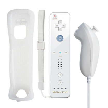 Nintendo Wii Trådlös Handkontroll 2-i-1 – Med/Utan MotionPlus, Silikonskål, Bluetooth, Wii/Wii U/Wii Mini