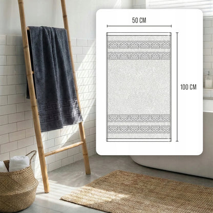 Bath Towel Set 4 Pcs 50 X 100 Cm 100 Percent Cotton Absorbent Beige Gray Soft Home Modern Practical Everyday Bathroom Accessory Simple Household Cotton Textile Cozy Comfortable Home Interior Multi Piece Family