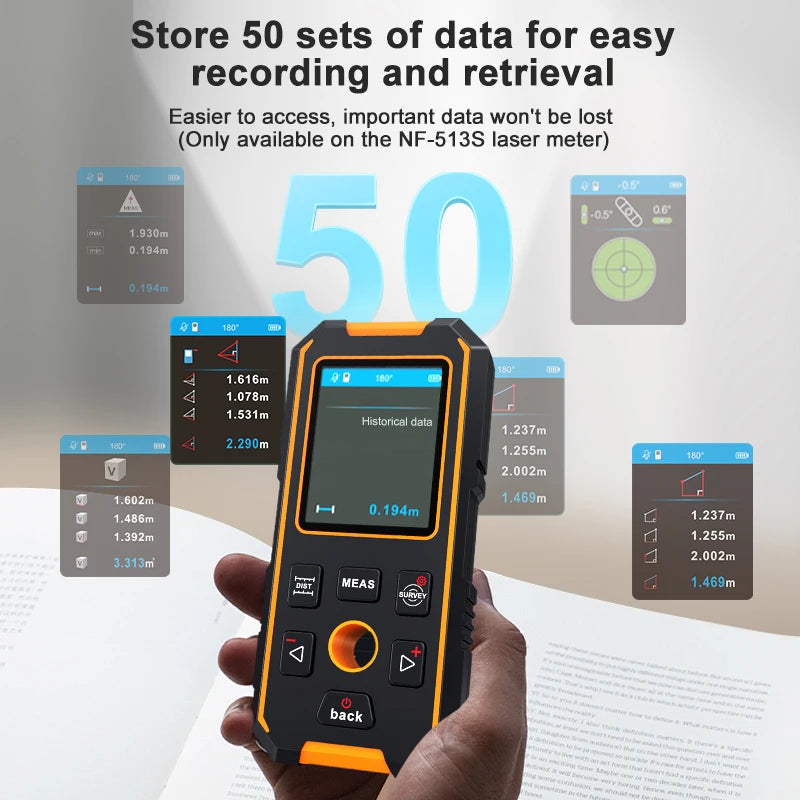 NOYAFA NF-513S Metal Detector Wall Scanner AC Live Cable Wires Metal Wood Stud Find with Positioning Hole Wall Detector