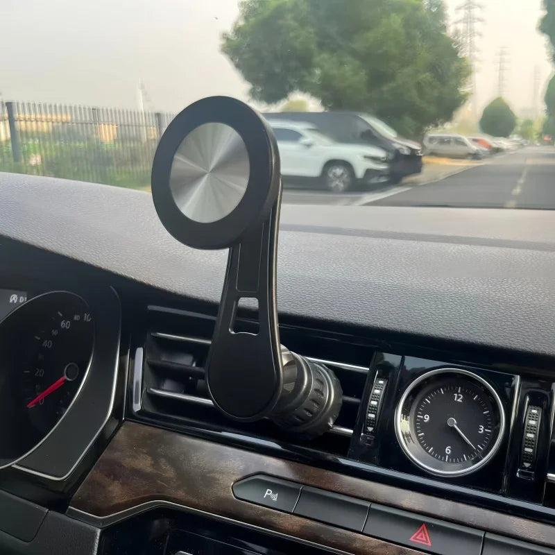 Magsafe Car Phone Holder, Strong Magnetism High-Quality Support for One-Handed Use Metal Hook Magnetic Car Phone Mount
