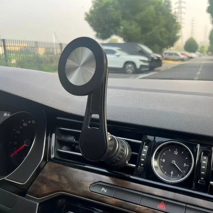 Magsafe Car Phone Holder, Strong Magnetism High-Quality Support for One-Handed Use Metal Hook Magnetic Car Phone Mount