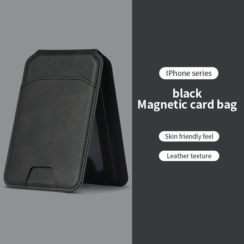Luxury For Magsafe Magnetic Leather Wallet Holder Case For iPhone 16 15 14 13 12 Pro Max Card Holder Phone Bag Cover Accessories