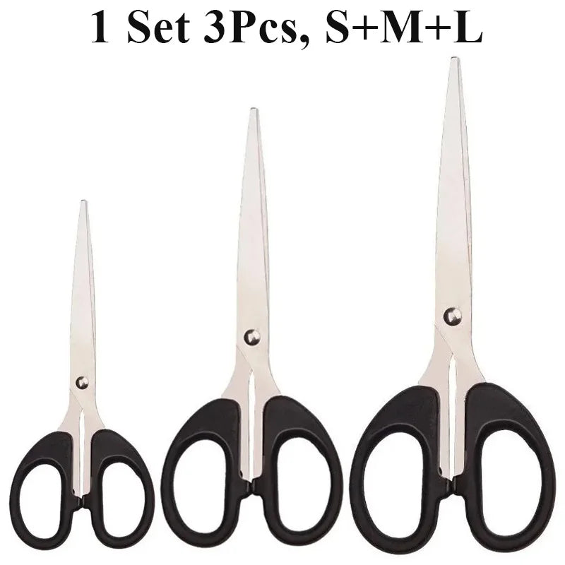 2/3Pcs New Office Scissors Student DIY Handcraft Paper Cutting Knife Home Art Stainless Steel Children's Scissors Office Supply