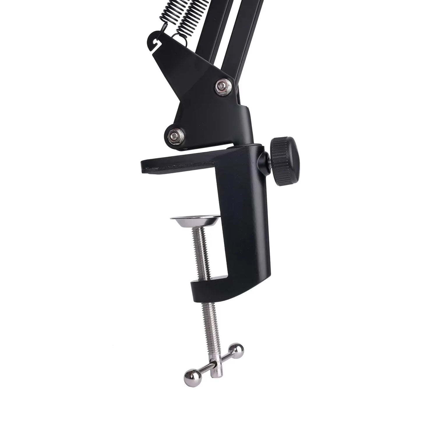 Extendable Recording Microphone Holder Suspension Boom Scissor Arm Stand Holder with Mic Clip Table Mounting Clamp