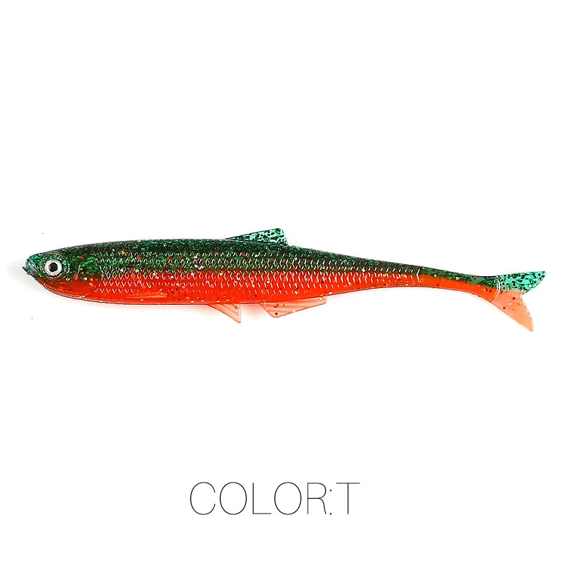 NEW Supercontinent leanness ShadTeez 60mm/80mm Perch Bass Artificia Pike Zander Predator Fishing 3d eyes Soft lure Fishing lures
