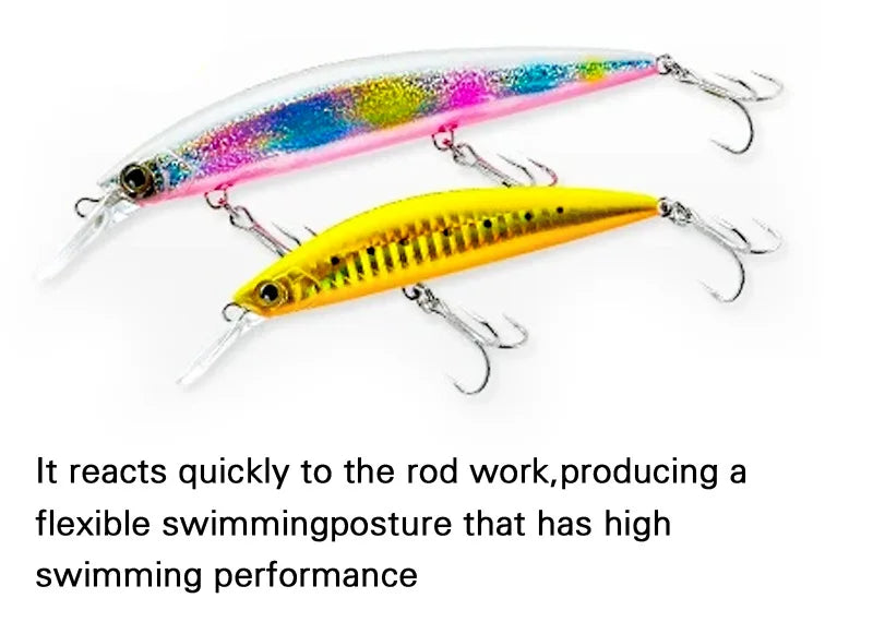 Freshwater Bait Mino 90MM110MM Ultra-long Cast Utra-long Bait Sinking Weight 27g37g Perch Bait Trolling Bait Fishing Tackle