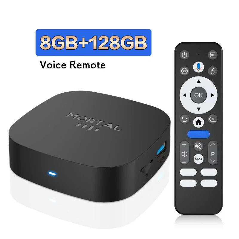 2026 T1+ Android 16 Smart TV Box Rockchip RK3518 WIFI6 BT 5.4 UI Interface 8K HD Media Player Voice Assistant Set Top Box IPTV