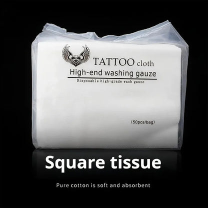 1Pc Disposable Tattoo Wipe Paper 50pcs Tattoo Cloth High-end Washing Gauze Permanent Makeup Cleanig Tattoo Supplies Accessories