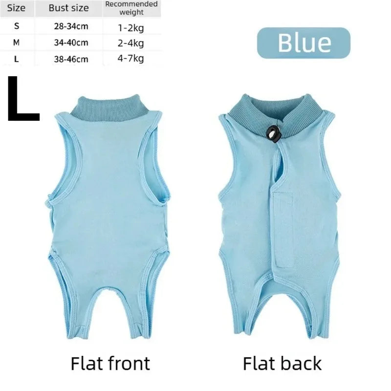 Soft Cat Recovery Vest Anti Licking Kitten Surgery Suit Pet Sterilization Jumpsuit Comfortable Weaning Clothes for Daily Care